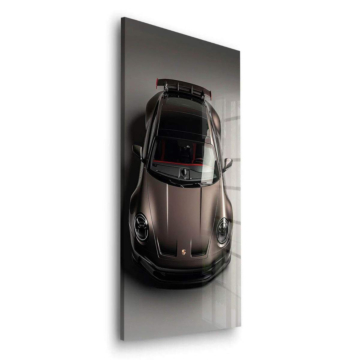 Porsche Inspired Bronze Sports Car Acrylic Glass Art