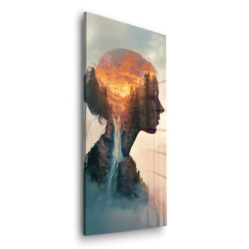 Landschaftsprofil-Porträt - Acrylglasbild