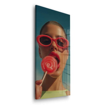 Rot Sonnenbrille Lollipo - Acrylglasbild