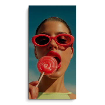 Red Sunglasses Lollipop PVC Matt Art