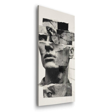 Faceless Collage Woman Acrylic Glass Art