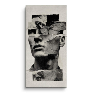 Faceless Collage Woman Canvas Art