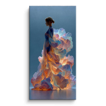 Fluid Kleid Porträt - Leinwandbild