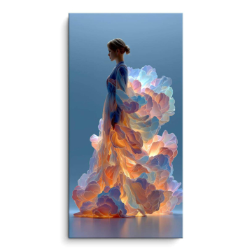 Fluid Kleid Porträt - PVC-Bild matt