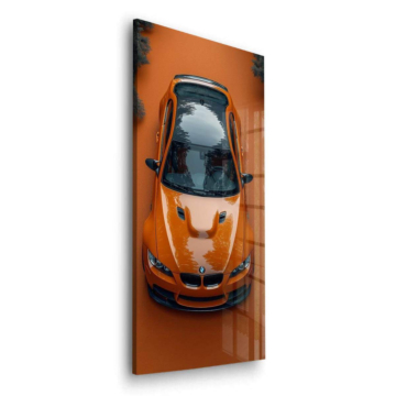 BMW Sonnenuntergang Orang - Acrylglasbild