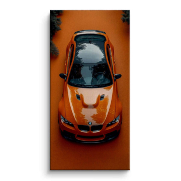 BMW Inspired Orange Supercar Canvas Art
