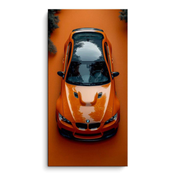BMW Sonnenuntergang Orang - PVC-Bild matt