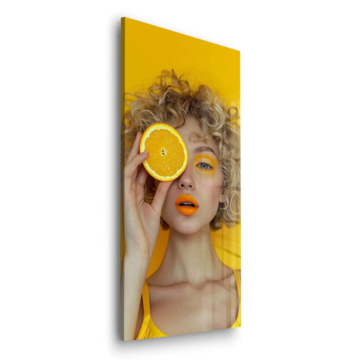 Zitrus-Porträt im Modestil - Acrylglasbild