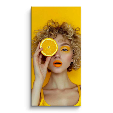Retrato citrus de moda - cuadro PVC mate