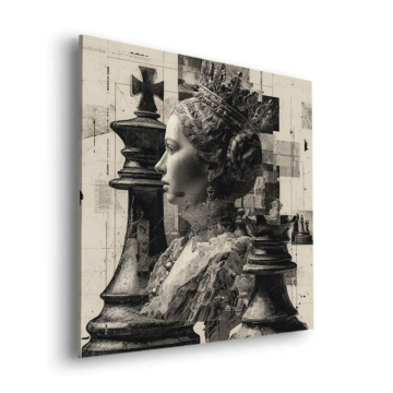 Portrait de reine des échecs - tableau Dibond mat