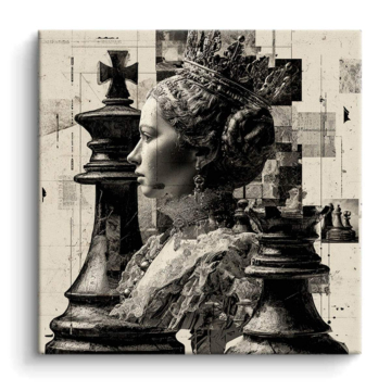 Portrait de reine des échecs - tableau PVC mat