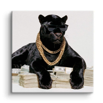 Rich Panther Boss Canvas Art