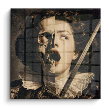 Porträt mit zersplitterter Spiegelung - PVC-Bild glänzend