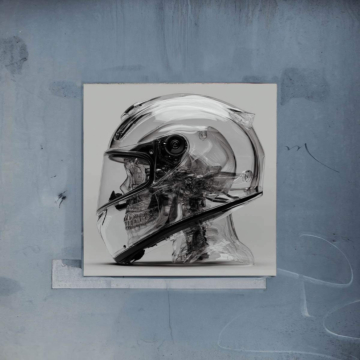 Piloto calavera casco - póster