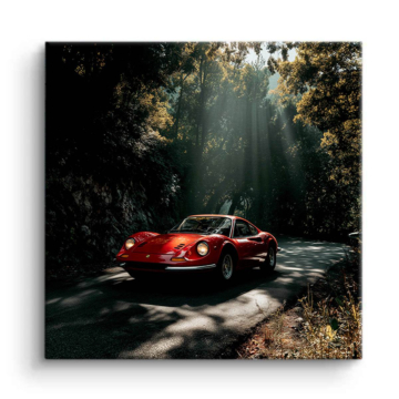 Ferrari Dino Inspired Forest Drive Canvas Art
