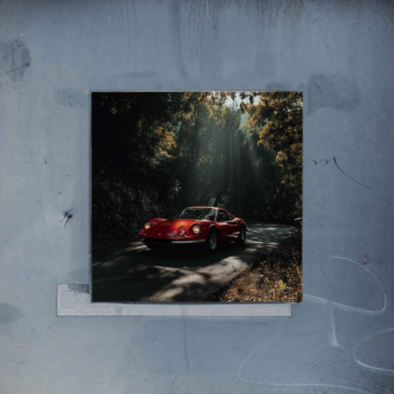 Ferrari Dino Inspired Forest Drive Poster Art