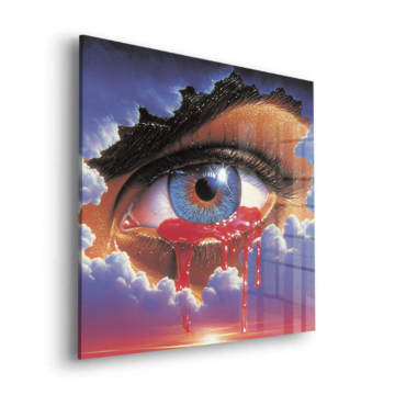 Surreal Crying Eye Acrylic Glass Art
