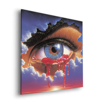 Surréaliste crying œil - tableau Dibond mat