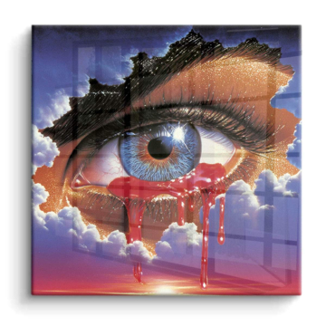 Surreal Crying Eye PVC Gloss Art