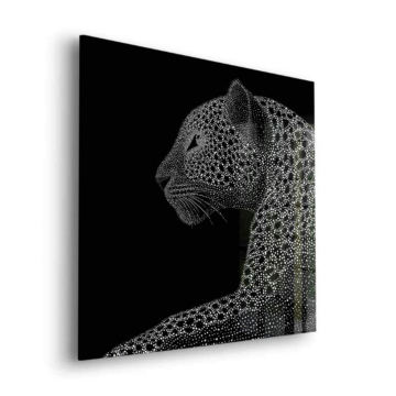 Leopard mit Jäger-Sternbild - Acrylglasbild