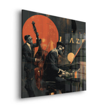 Zespół w klimacie Jazz Time - obraz na szkle akrylowym