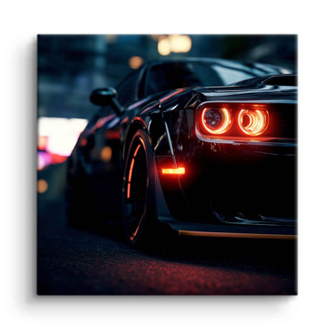 Inferno Muscle Car Canvas Art