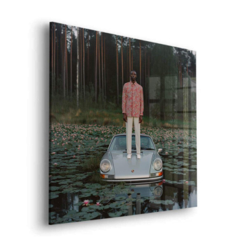 Porsche Inspired Forest Mirage Acrylic Glass Art