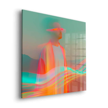 Retrato de horizonte vibrante - cuadro en vidrio acrílico