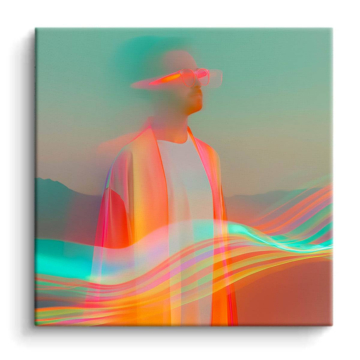 Portrait à l'horizon vif - tableau PVC mat
