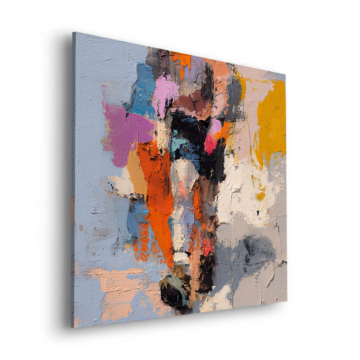 Portrait abstrait texturé - tableau Dibond mat