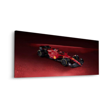 Ferrari Formel 1 auf roter Rennstrecke - Dibond-Bild matt