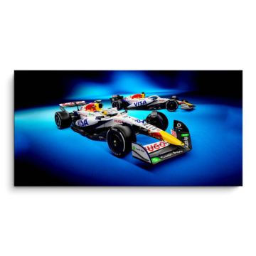 Duet bolidów Red Bull Racing Formuły 1 - obraz na matowym PVC