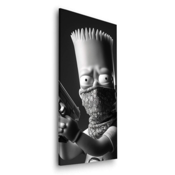 Bart Simpson Inspired Rebel Dibond Matt Art