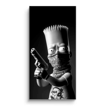 Rebelde inspirado en Bart Simpson - cuadro PVC mate