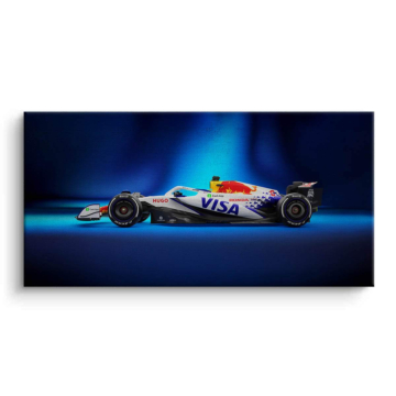 Visa Cash App RB Formula 1 Side View Canvas Art