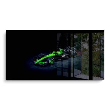 Kick Sauber Fórmula 1 con foco oscuro - cuadro PVC brillante