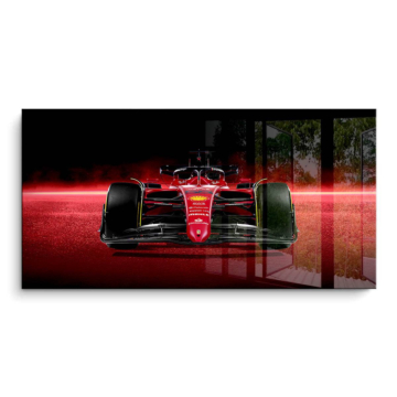 Ferrari Fórmula 1 con foco frontal - cuadro PVC brillante