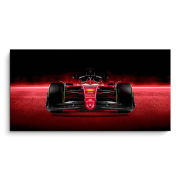Ferrari Formuła 1 z przodu w świetle reflektorów - obraz na matowym PVC