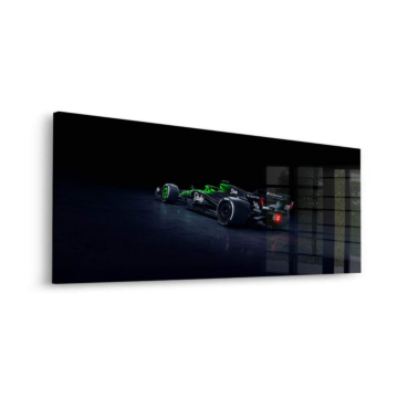 Kick Sauber Formel 1 auf dunkler Rennstrecke - Acrylglasbild