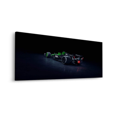 Kick Sauber Formel 1 auf dunkler Rennstrecke - Dibond-Bild matt