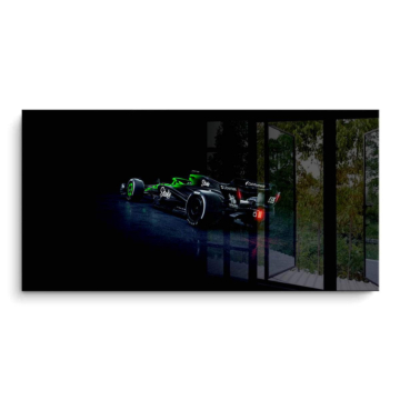 Kick Sauber Fórmula 1 en circuito oscuro - cuadro PVC brillante