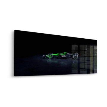 Kick Sauber Formel-1-Rennwagen bei Nacht - Acrylglasbild