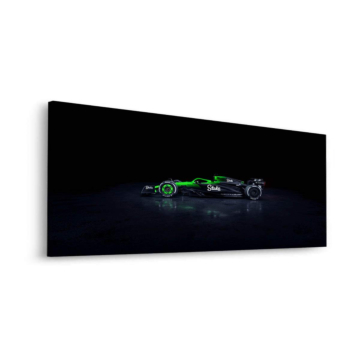 Kick Sauber Formel-1-Rennwagen bei Nacht - Dibond-Bild matt