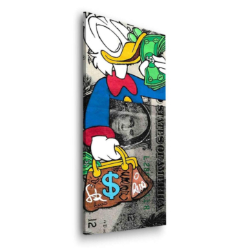 Motivo de dinero inspirado en Scrooge McDuck - cuadro Dibond mate