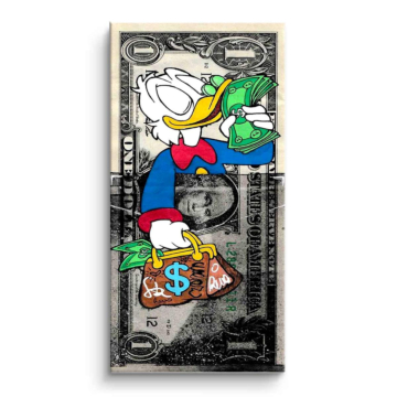 Motivo de dinero inspirado en Scrooge McDuck - cuadro PVC mate