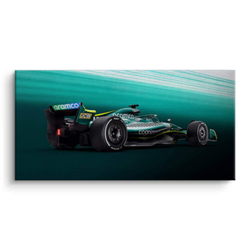 Aston Martin Formula 1 Teal Motion Canvas Art