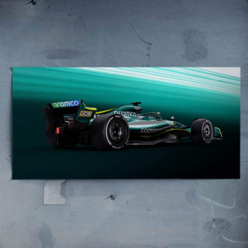 Aston Martin Formel 1 in Petrol-Bewegung - Poster