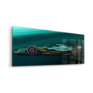 Aston Martin Formula 1 Side Profile Acrylic Glass Art