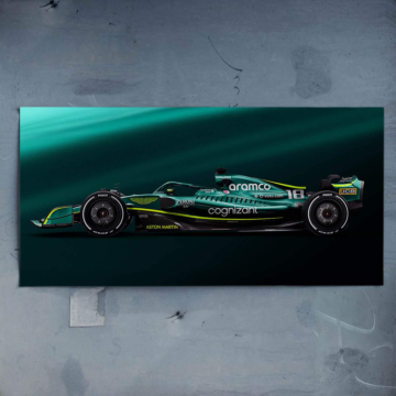 Aston Martin Formula 1 Side Profile Poster Art
