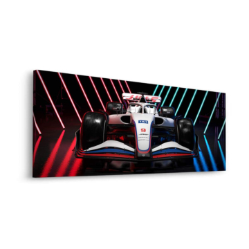 Haas Formula 1 Neon Lines Dibond Matt Art